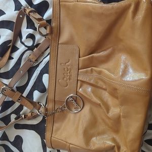 Coach #F13761 caramel patent leather bag